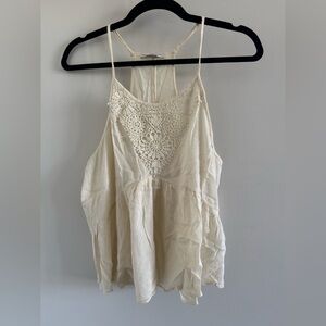 American Eagle Outfitters Cream Halter Top